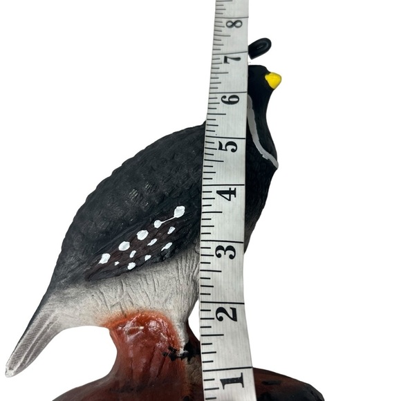 Ceramic Quail Bird Figurine Hand Painted Black Male Hand Painted 7.5” Tall CA NV - Picture 7 of 10